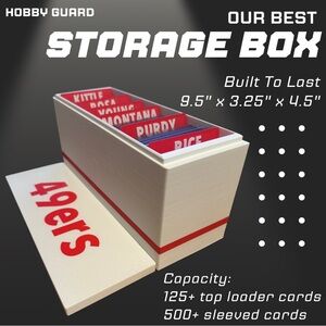 San Francisco 49ers White and Red Sports Card Storage Box
